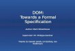 DOM: Towards a Formal Specification