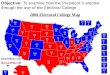 Objective:  To examine how the President is elected through the use of the Electoral College