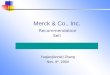 Merck & Co., Inc. Recommendation Sell