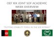 OEF XIX JOINT SOF ACADEMIC WEEK OVERVIEW