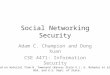 Social Networking Security