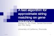 A fast algorithm for approximate string matching on gene sequences