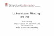 Literature Mining  BMI 730