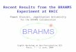 Recent Results from the BRAHMS Experiment at RHIC