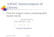 IUPAC Nomenclature of Dienes