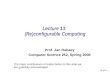 Lecture 13:  (Re)configurable Computing