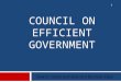 COUNCIL ON EFFICIENT GOVERNMENT