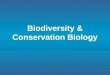 Biodiversity & Conservation Biology