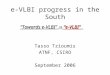 e-VLBI progress in the South
