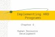 Implementing HRD Programs