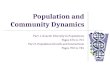 Population and Community Dynamics