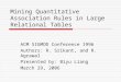 Mining Quantitative Association Rules in Large Relational Tables