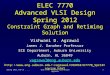 ELEC 7770 Advanced VLSI Design Spring 2012 Constraint Graph and Retiming Solution
