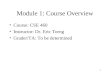 Module 1: Course Overview