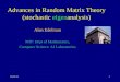 Advances in Random Matrix Theory (stochastic  eigen analysis)