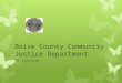 Boise County Community Justice Department