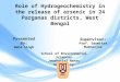 Role of Hydrogeochemistry in the release of arsenic in 24 Parganas districts, West Bengal
