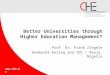 Better Universities through Higher Education Management?
