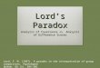Lord’s Paradox