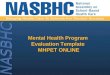 Mental Health Program  Evaluation Template  MHPET ONLINE