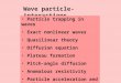 Wave particle-interactions