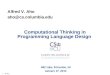Computational Thinking in Programming Language Design