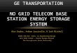 ge  transportation no grid telecom base station energy storage system