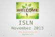 ISLN  November 2013