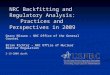 NRC Backfitting and Regulatory Analysis: Practices and Perspectives in 2009