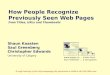 How People Recognize Previously Seen Web Pages  from Titles, URLs and Thumbnails