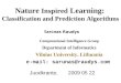 Nature  Inspired  Learning: Classification and Prediction Algorithms