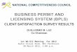 BUSINESS PERMIT AND LICENSING SYSTEM (BPLS) CLIENT SATISFACTION SURVEY RESULTS GUILLERMO M. LUZ