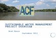 SUSTAINABLE WATER MANAGEMENT Project  Overview