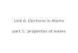 Unit 6: Electrons in Atoms part 1:  properties of waves