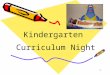Kindergarten  Curriculum Night