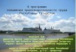 О программе  повышения производительности труда  Республики Татарстан