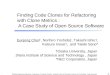 Finding Code Clones for Refactoring   with Clone Metrics :   A Case Study of Open Source Software