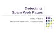 Detecting  Spam Web Pages