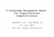 A Knowledge Management Model  for Organizational Competitiveness