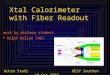 Xtal Calorimeter  with Fiber Readout