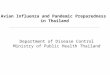 Avian Influenza and Pandemic Preparedness  in Thailand
