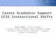 Career Academies Support  CCSS Instructional Shifts