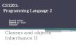 CS1201:  Programming Language 2