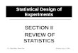Statistical Design of Experiments