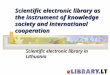 Scientific electronic library as the instrument of knowledge society and international cooperation