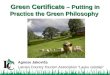 Green Certificate  – Putting in Practice the Green Philosophy