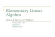 Elementary Linear Algebra Anton & Rorres, 9 th  Edition