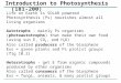 Introduction to Photosynthesis (181-200)