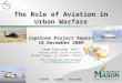 The Role of Aviation in Urban Warfare