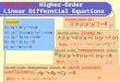 CHAPTER 5  Higher-Order Linear Differntial Equations
